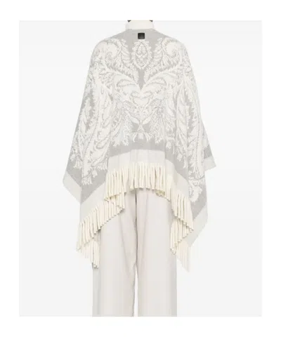Etro Paisley-pattern Fringed Poncho In Multi