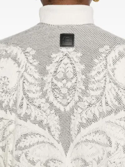 Etro Paisley-pattern Fringed Poncho In Multi