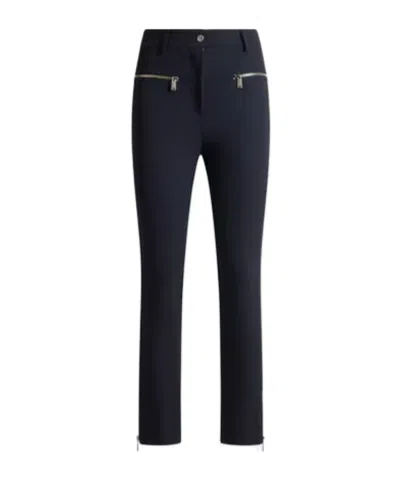 Etro Slim-fit Trousers Made Of Solid-color In Blue