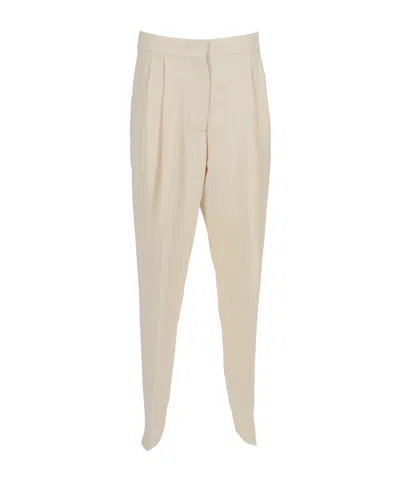 Fabiana Filippi Cady Pleated Trousers In White