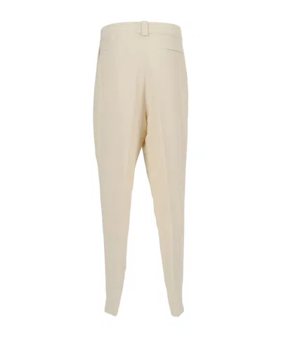 Fabiana Filippi Cady Pleated Trousers In White