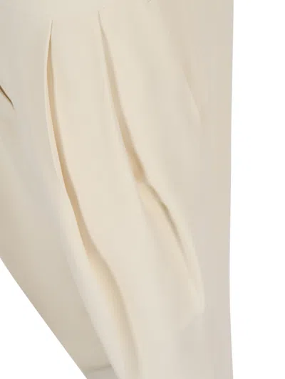 Fabiana Filippi Cady Pleated Trousers In White