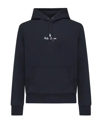 Polo Ralph Lauren Logo-embroidered Cotton Hoodie In Blue