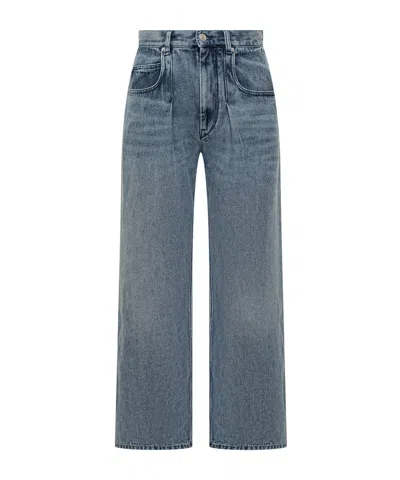 Isabel Marant High-waisted Straight Blue Jeans In Blue