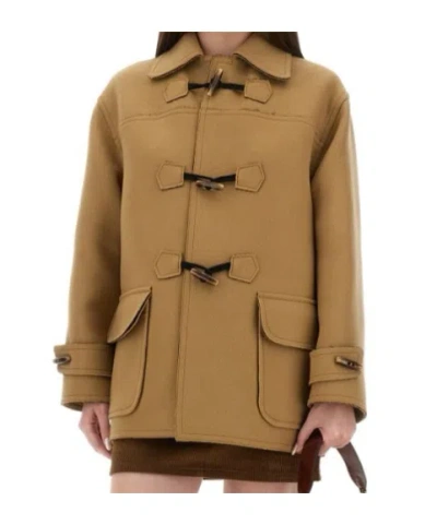 Moschino Duffle Jacket In Brown