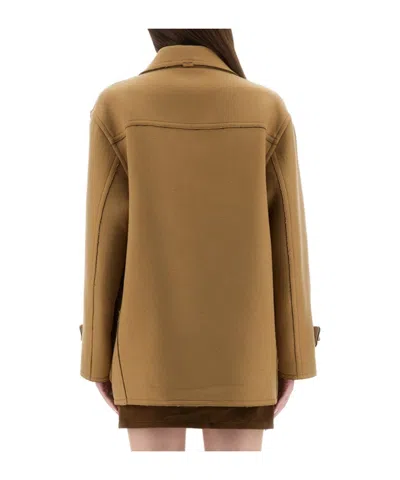 Moschino Duffle Jacket In Brown
