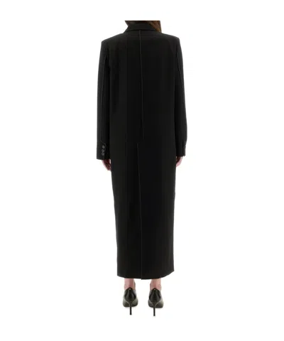 Moschino Long Tailored Coat In Black