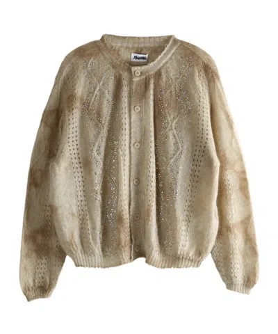 Magliano Embellished Cable-knit Cardigan In Multi