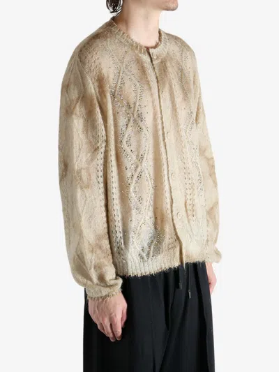 Magliano Embellished Cable-knit Cardigan In Multi