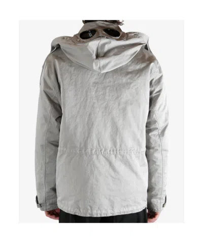 C.p. Company Micro Kei Hooded Multi-pocket Jacket In Gray
