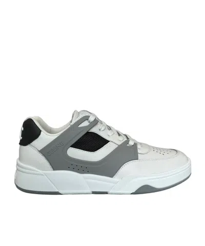 Celine Trainer Ct-09 Low Lace-up Sneaker In Calfskin And Mesh In Multi