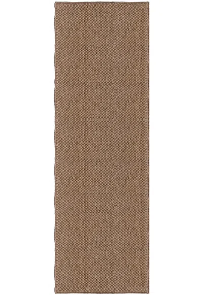 Layered Basket Weave Sisal Brown 9'10" X 13'1"