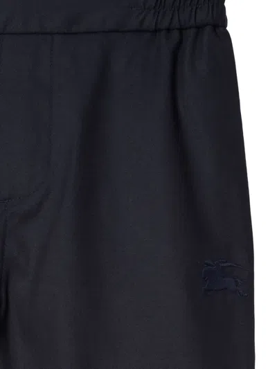 Burberry Embroidered Trousers In Black