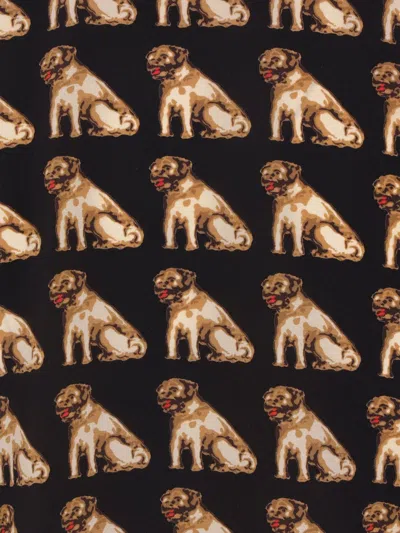 Valentino Collar Shirt With Long Sleeves And All-over Print In Multi