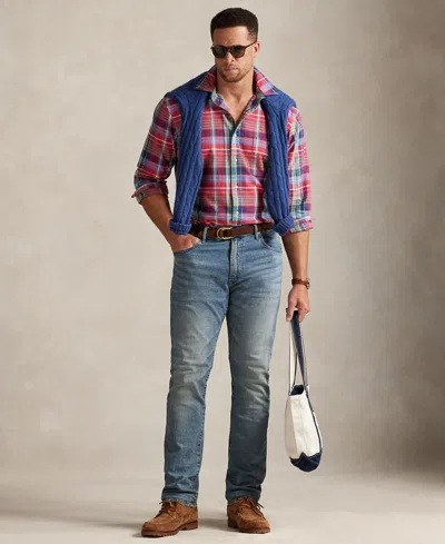 Polo Ralph Lauren Classic Fit Plaid Oxford Shirt In Pink