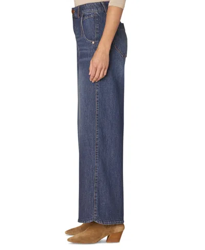 Democracy Petite "ab"solution Skyrise Wide-leg Pants In Blue