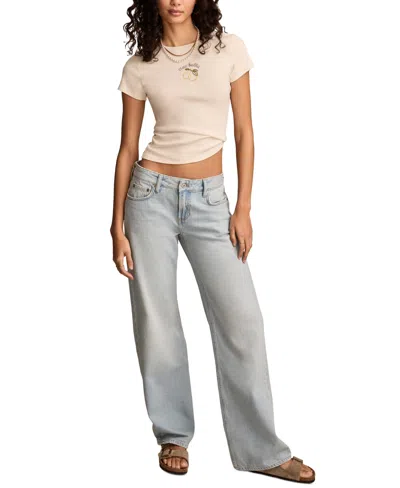 Lucky Brand Baggy Wide Leg Jeans In Blue