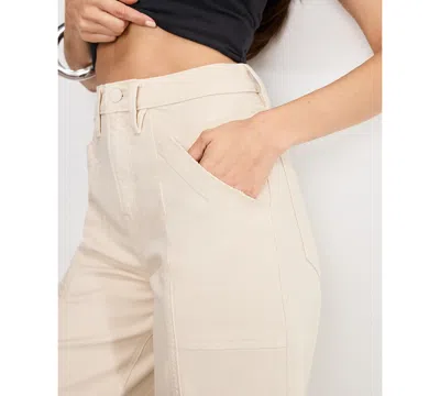 Good American Women's Canvas Cropped Barrel Pants In Neutral