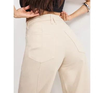 Good American Women's Canvas Cropped Barrel Pants In Neutral