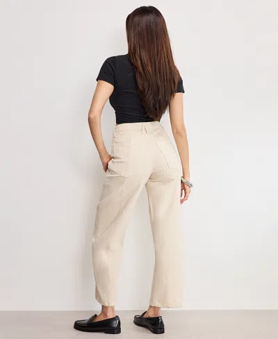 Good American Women's Canvas Cropped Barrel Pants In Neutral