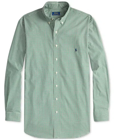 Polo Ralph Lauren Men's Big & Tall Poplin Sport Shirt In Green
