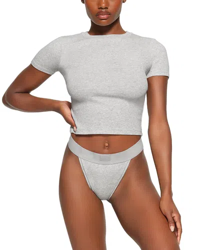 Skims Cotton Jersey In Gray