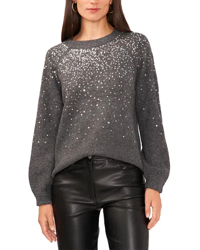 Vince Camuto Sequin Crewneck Sweater In Gray
