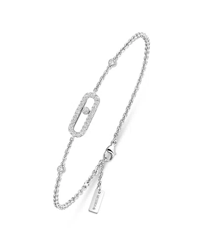 Messika White Gold And Diamond Move Uno Bracelet In Metallic