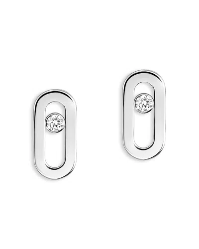 Messika Diamond Move Uno Stud Earrings In 18k Gold, 0.03 Tcw In Metallic
