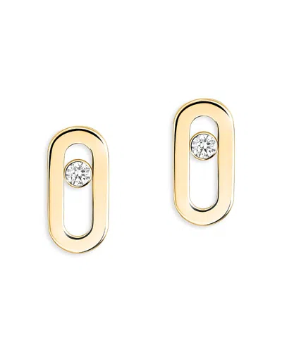 Messika Diamond Move Uno Stud Earrings In 18k Gold, 0.03 Tcw In Gold