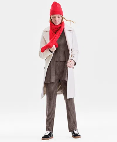 Charter Club Womens 100 Cashmere Ribbed Long Cardigan Pxs Xxl Macys Exclusive In Brown