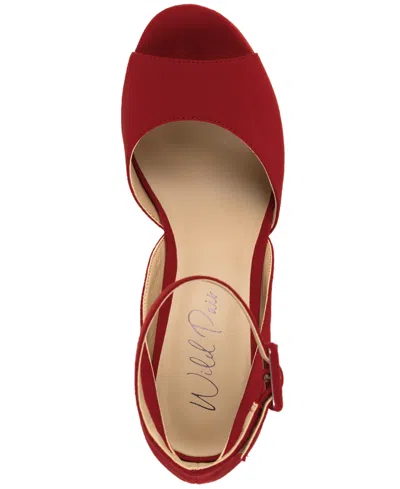 Wild Pair Women's Reemaa Round Toe Dress Sandals, Macy's Exclusive In Red