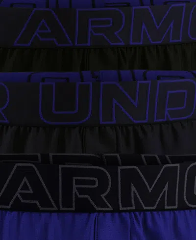 Under Armour Men's 3-pk. Solid Performance Tech Mesh 6" Boxers In Blue