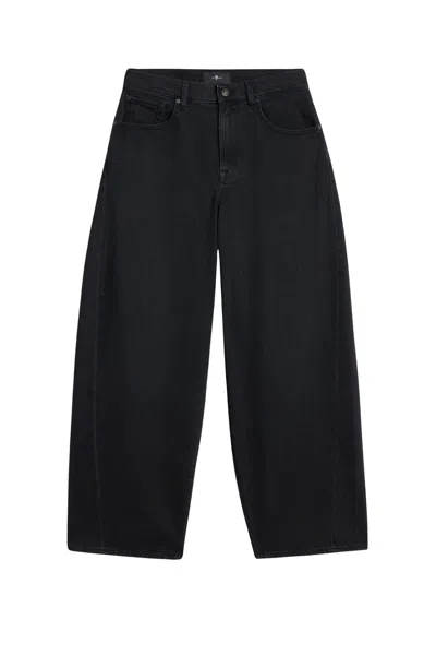 7 For All Mankind Twisted Bonie Five-pocket Jeans In Black