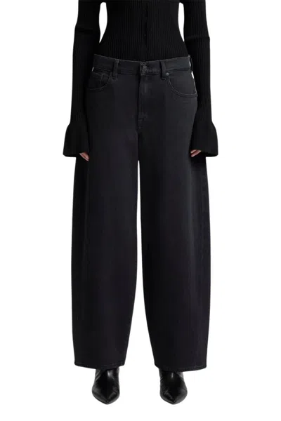 7 For All Mankind Twisted Bonie Five-pocket Jeans In Black