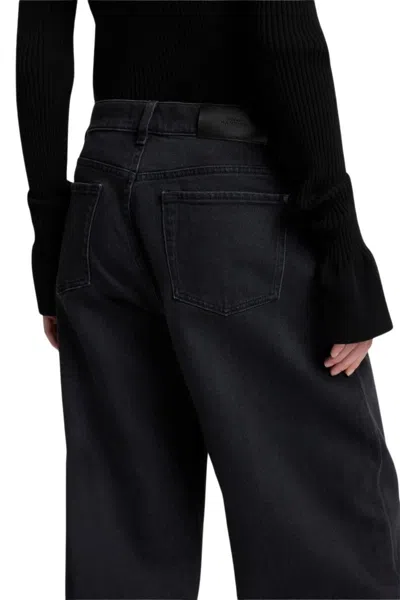 7 For All Mankind Twisted Bonie Five-pocket Jeans In Black