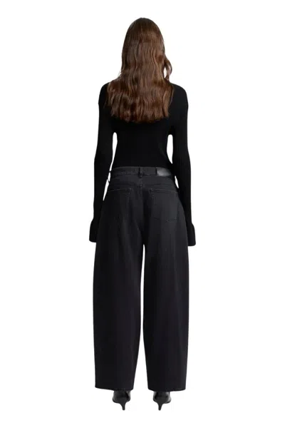 7 For All Mankind Twisted Bonie Five-pocket Jeans In Black