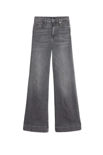 7 For All Mankind Tailorless Dojo Jeans With Front And Back Pockets In Gray