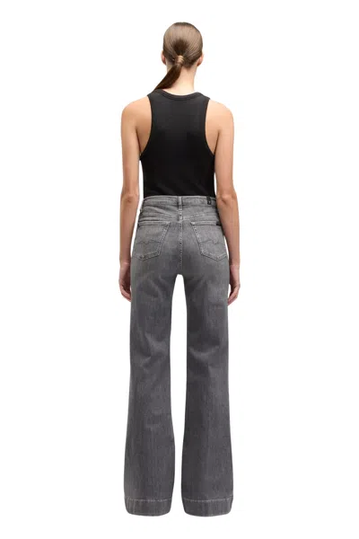 7 For All Mankind Tailorless Dojo Jeans With Front And Back Pockets In Gray