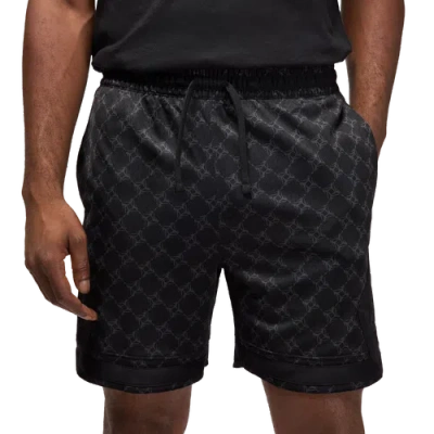 Jordan Printed Drawstring Track Shorts In Black