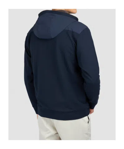 Paul & Shark X-soft Cotton Sweatshirt With Typhoon Re-4x4 Stretch Details In Blue