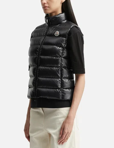 Moncler Liane Nylon Down Vest In Black