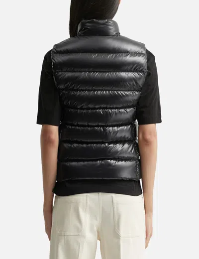 Moncler Liane Nylon Down Vest In Black