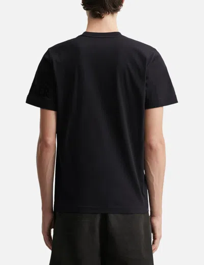 Moncler Soft Cotton Short Sleeve Crew Neck T-shirt In Black