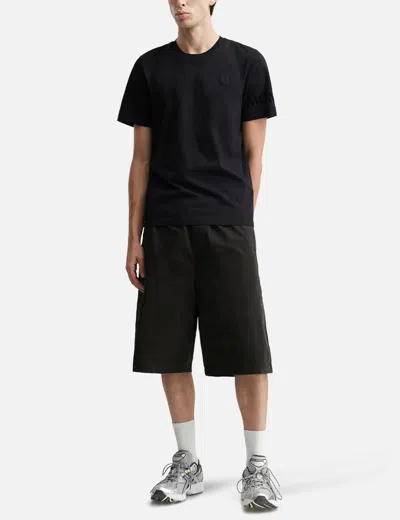 Moncler Soft Cotton Short Sleeve Crew Neck T-shirt In Black