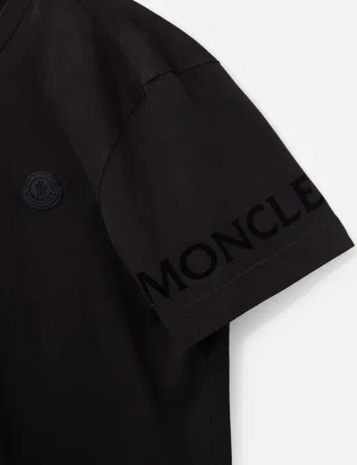Moncler Soft Cotton Short Sleeve Crew Neck T-shirt In Black