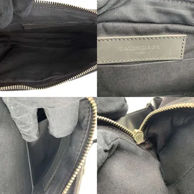 Pre-owned Balenciaga Black Canvas Leather Fanny Pack Pouch Sling Bag ()