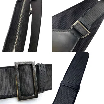 Pre-owned Balenciaga Black Canvas Leather Fanny Pack Pouch Sling Bag ()