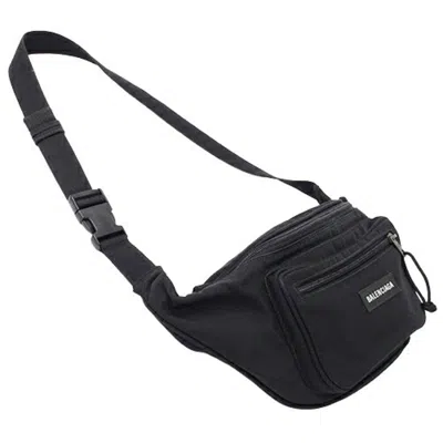 Pre-owned Balenciaga Black Nylon Fanny Pack Sling Bag ()