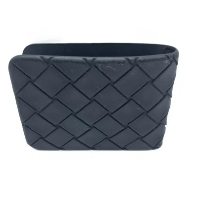 Pre-owned Bottega Veneta Black Rubber Wallet (bi-fold) ()